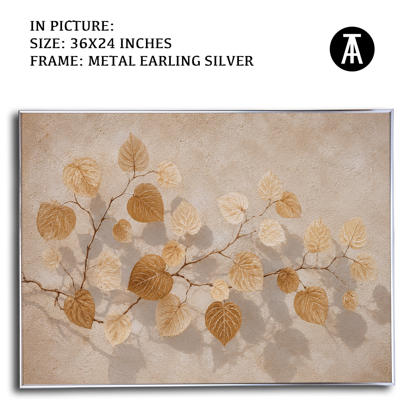 Artwork in Metal Earling Silver Frame