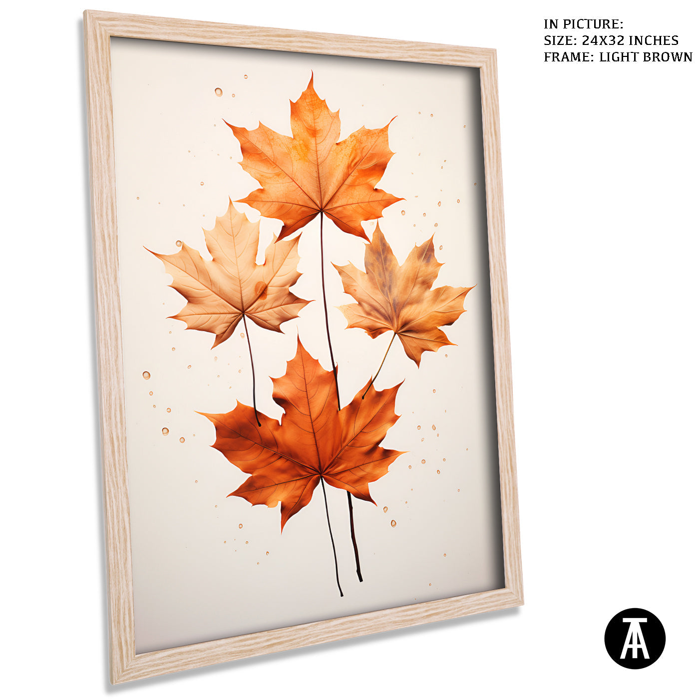 Artwork in Dark Brown Frame
