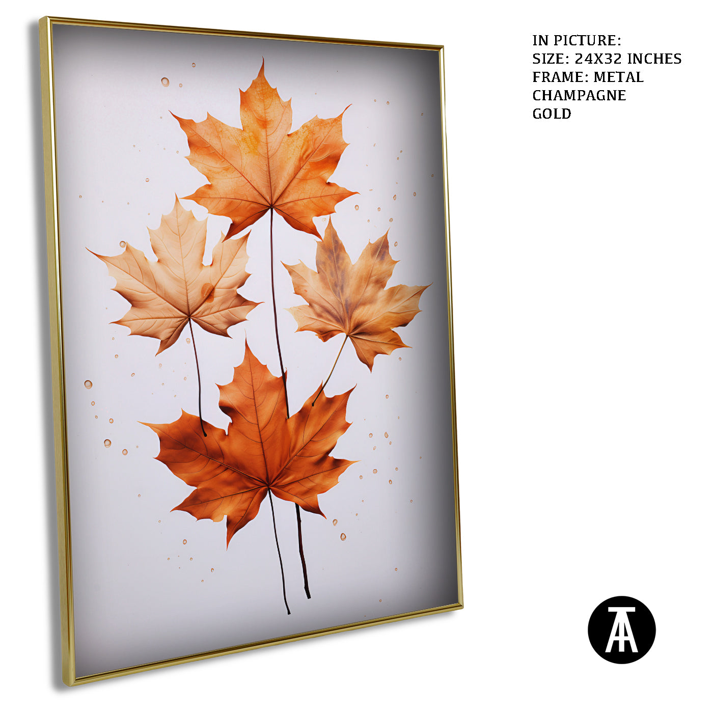 Artwork in Light Brown Frame