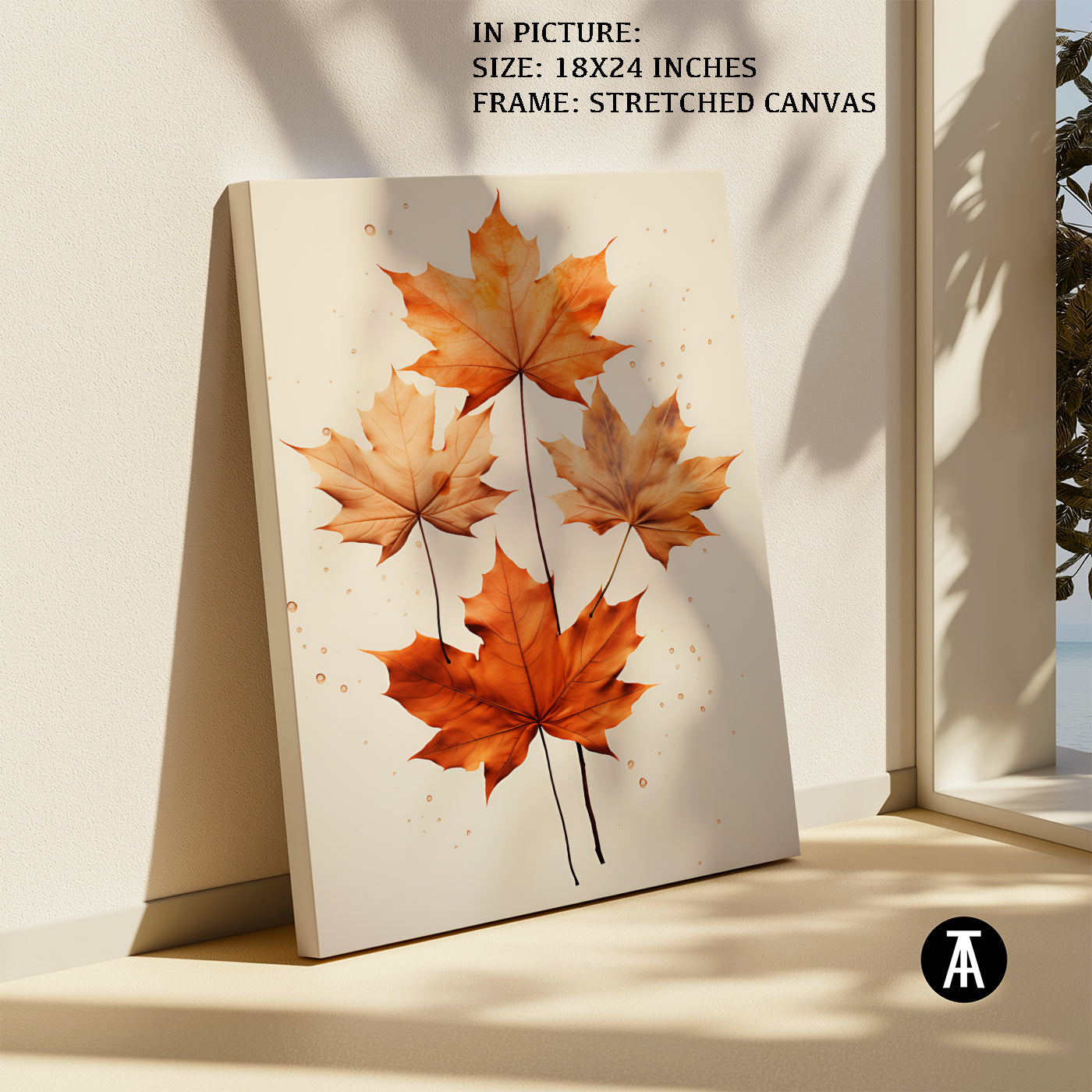 Artwork in Natural Wood Frame