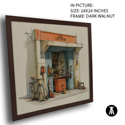 Artwork in Dark Walnut Frame