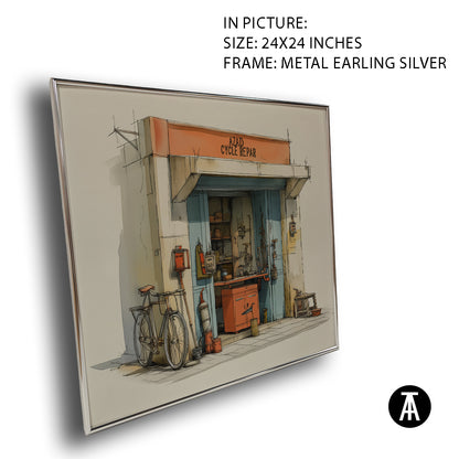 Artwork in Metal Earling Silver Frame