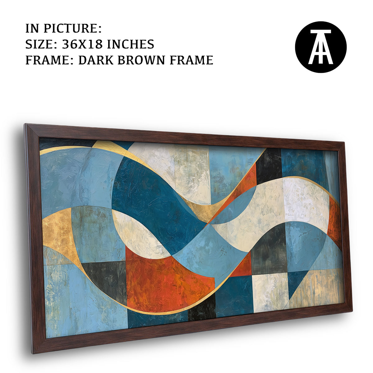 Artwork in Dark Brown Frame