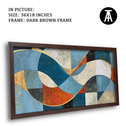 Artwork in Dark Brown Frame