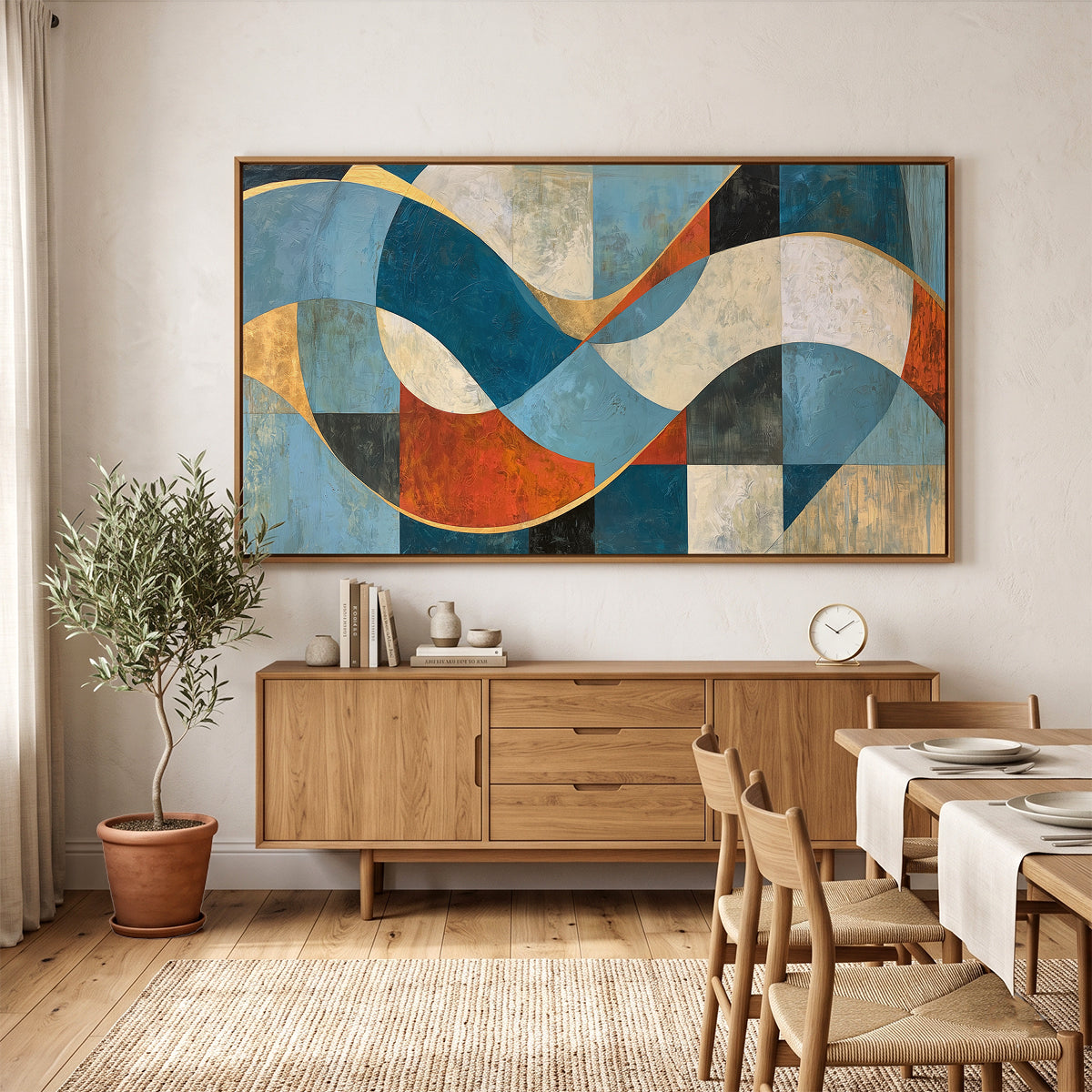 Abstract Painting in a Lifestyle Setting