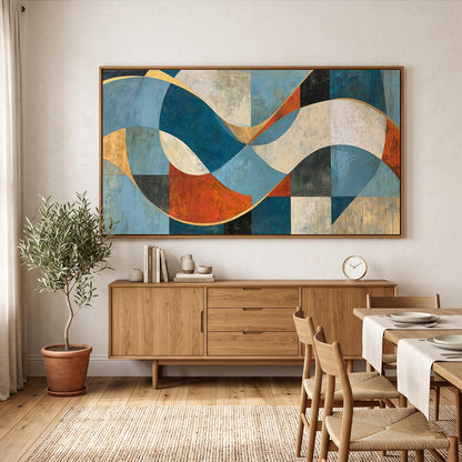 Abstract Painting in a Lifestyle Setting