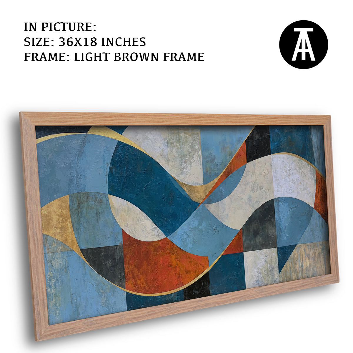 Artwork in Light Brown Frame