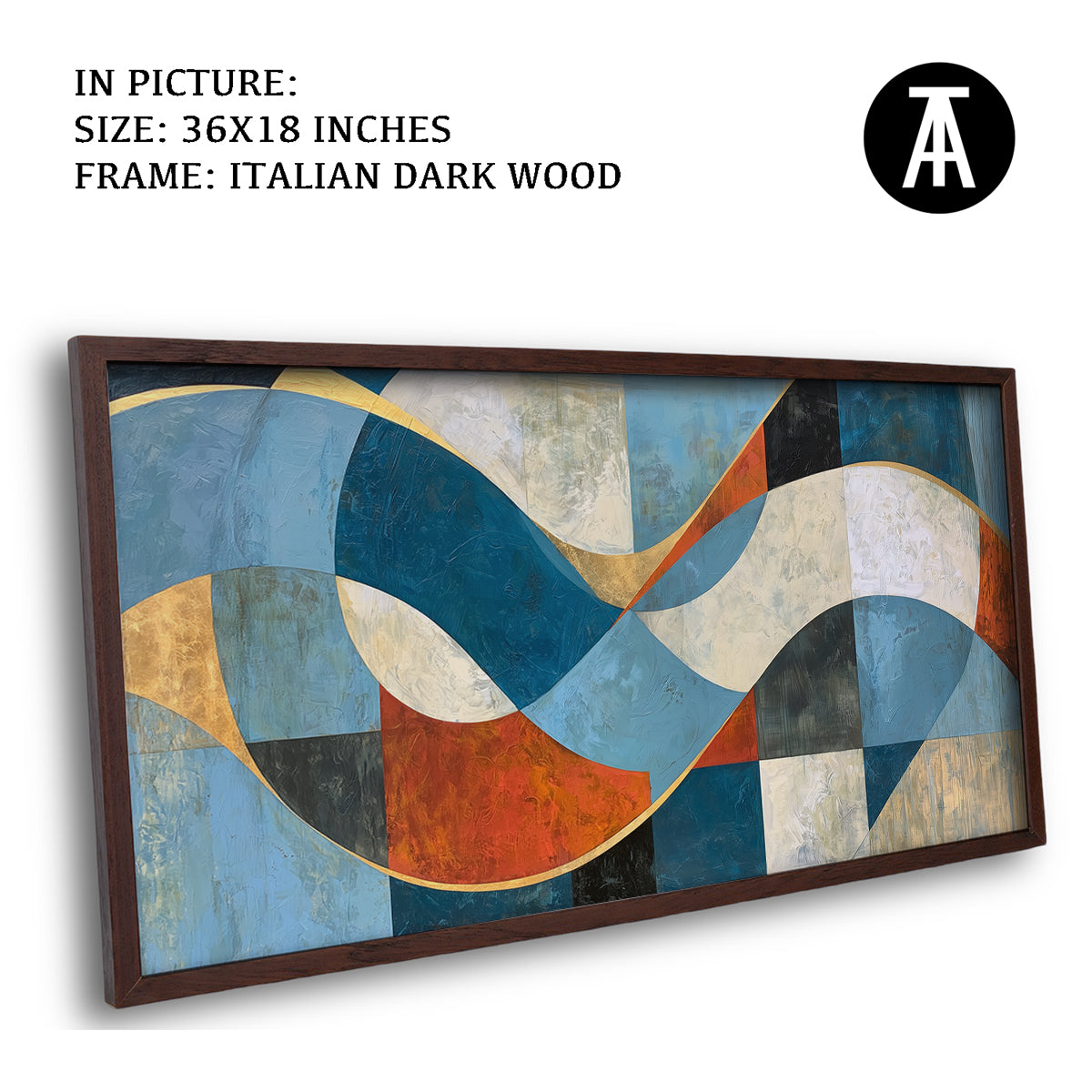 Artwork in Dark Wood Frame