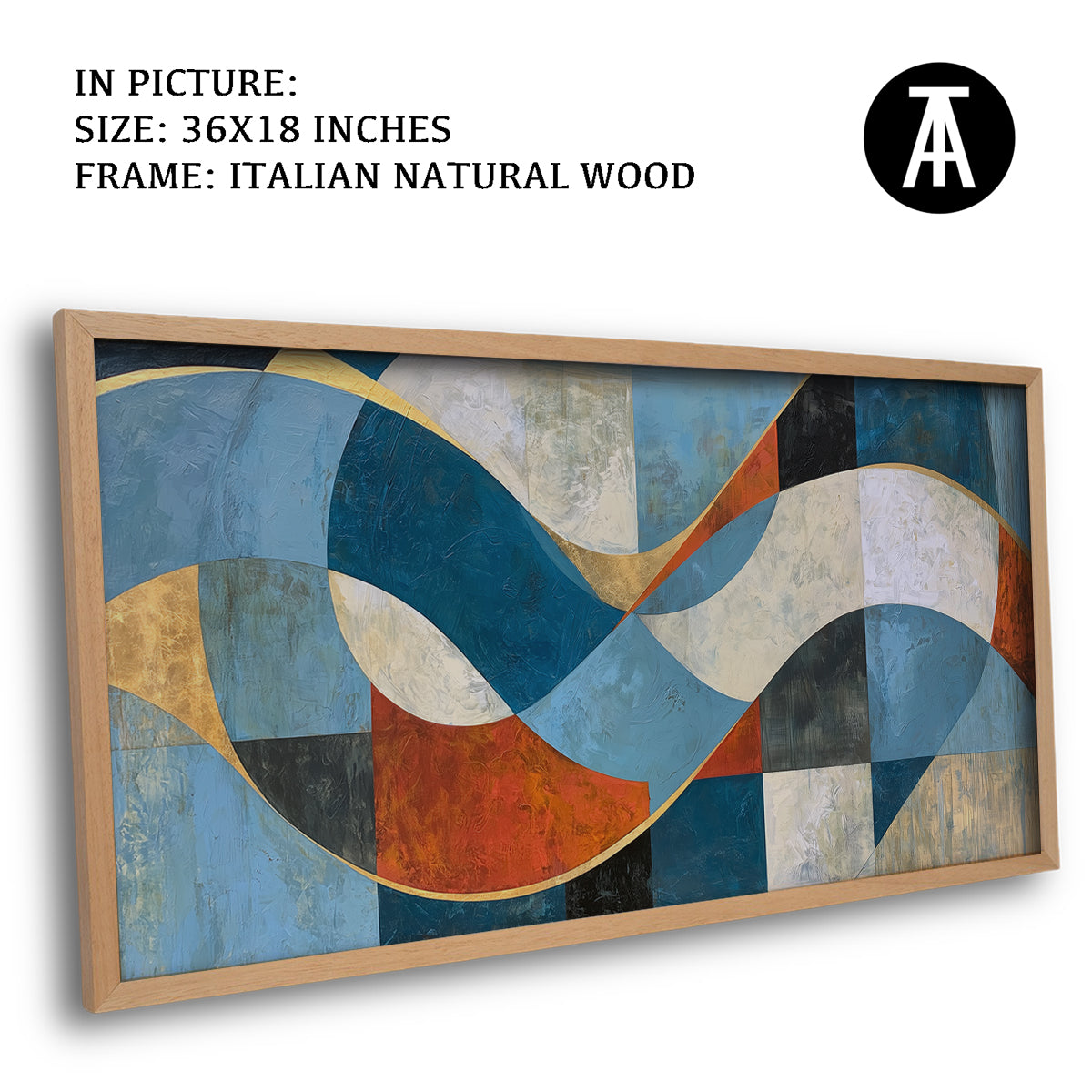 Artwork in Natural Wood Frame