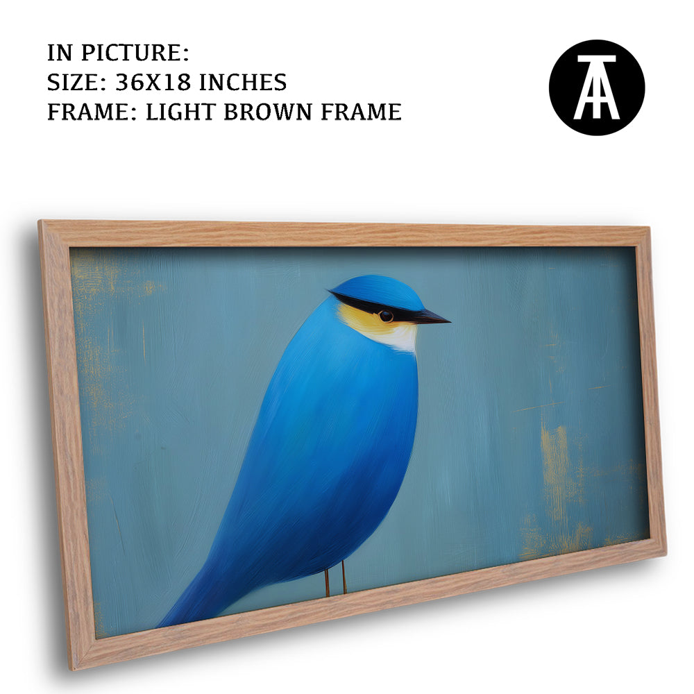 Artwork in Light Brown Frame