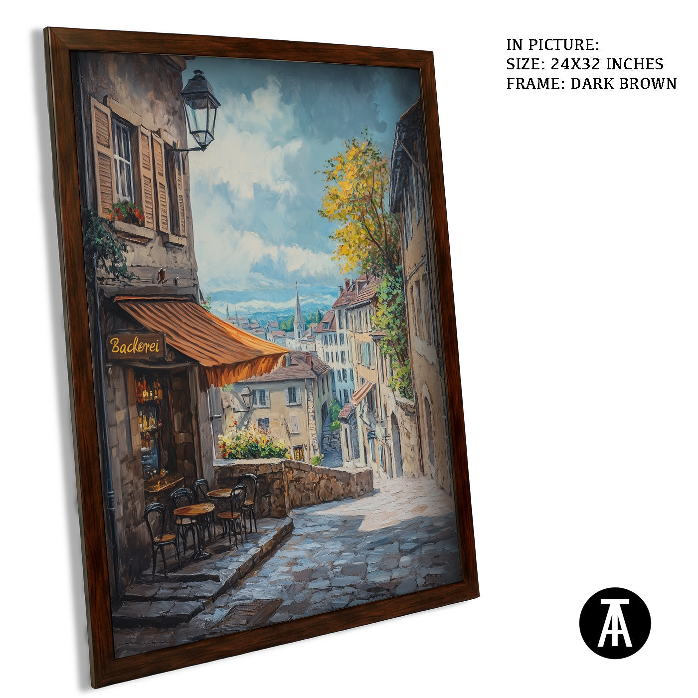 Artwork in Metal Champagne Gold Frame