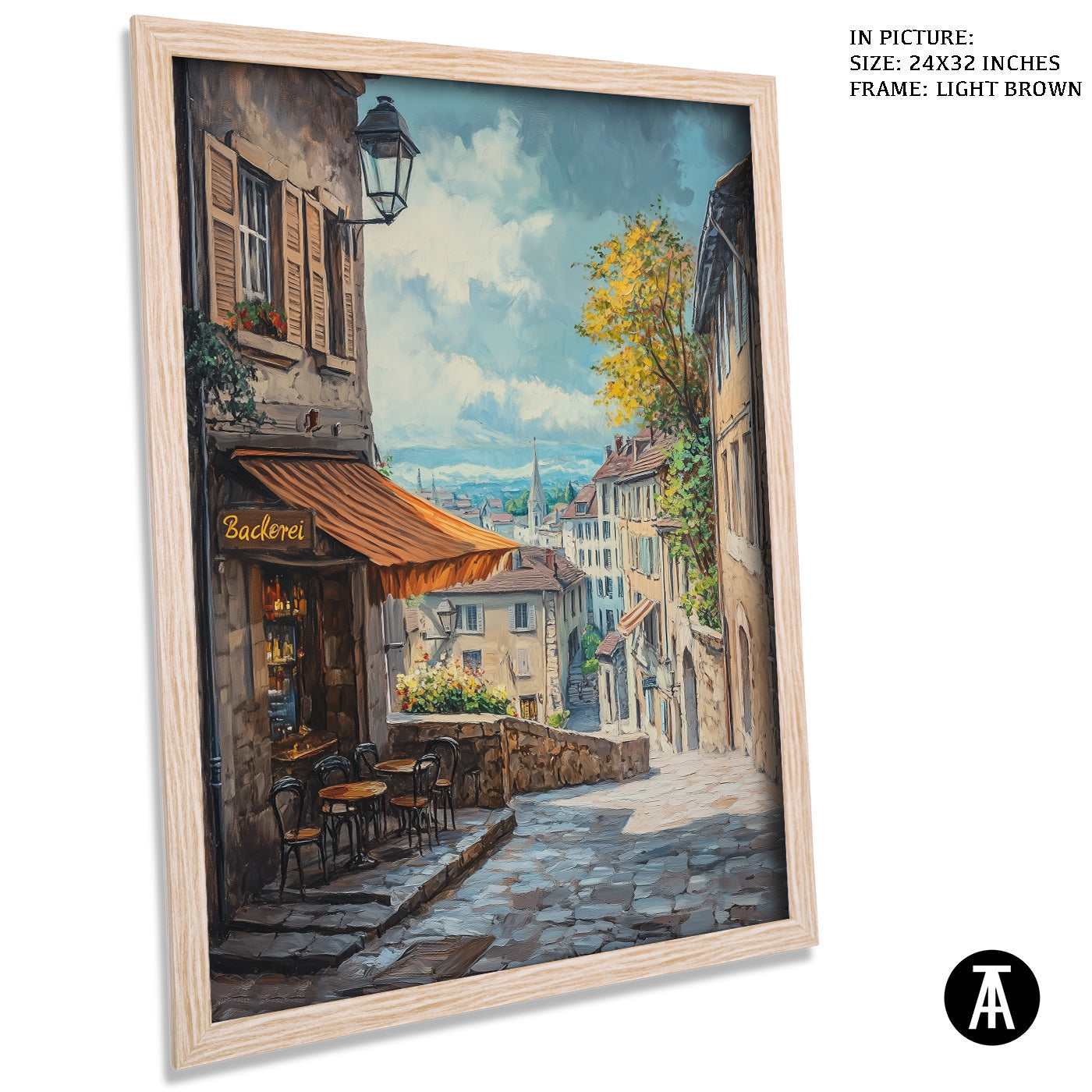Artwork in Dark Brown Frame
