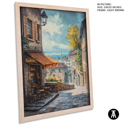 Artwork in Dark Brown Frame