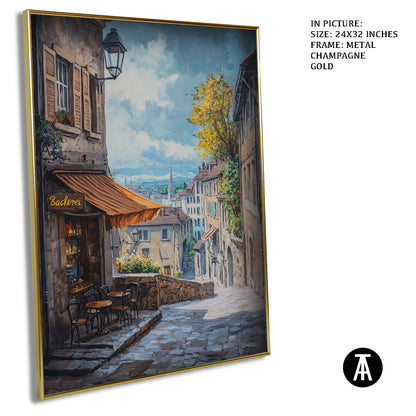 Artwork in Light Brown Frame