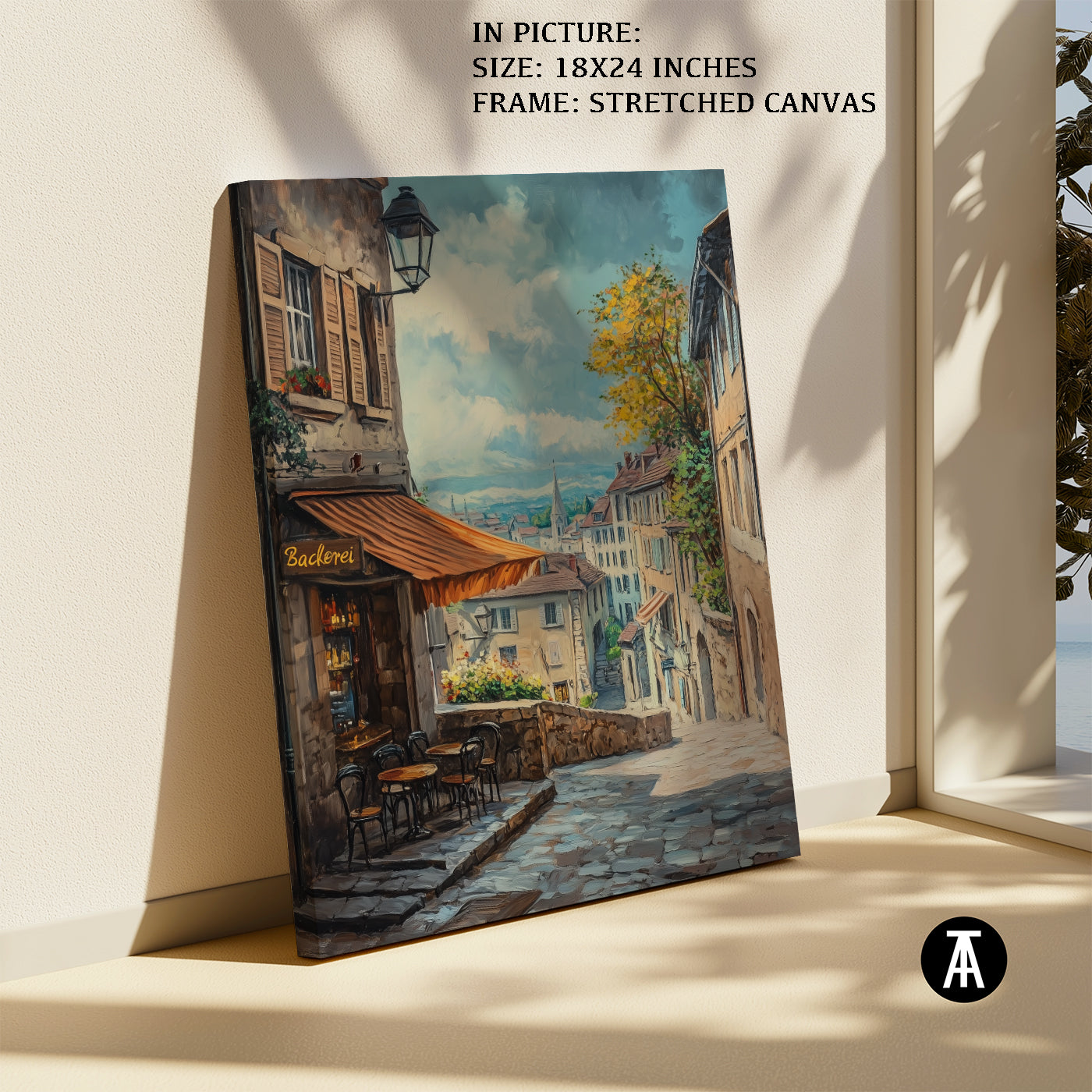 Artwork in Natural Wood Frame