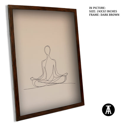 Sample Artwork in Dark Brown Frame