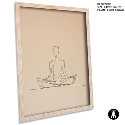 Sample Artwork in Light Brown Frame