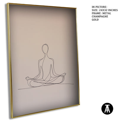 Sample Artwork in Champagne gold Metal Frame