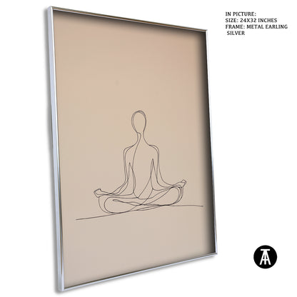 Sample Artwork in Earling Silver Metal Frame