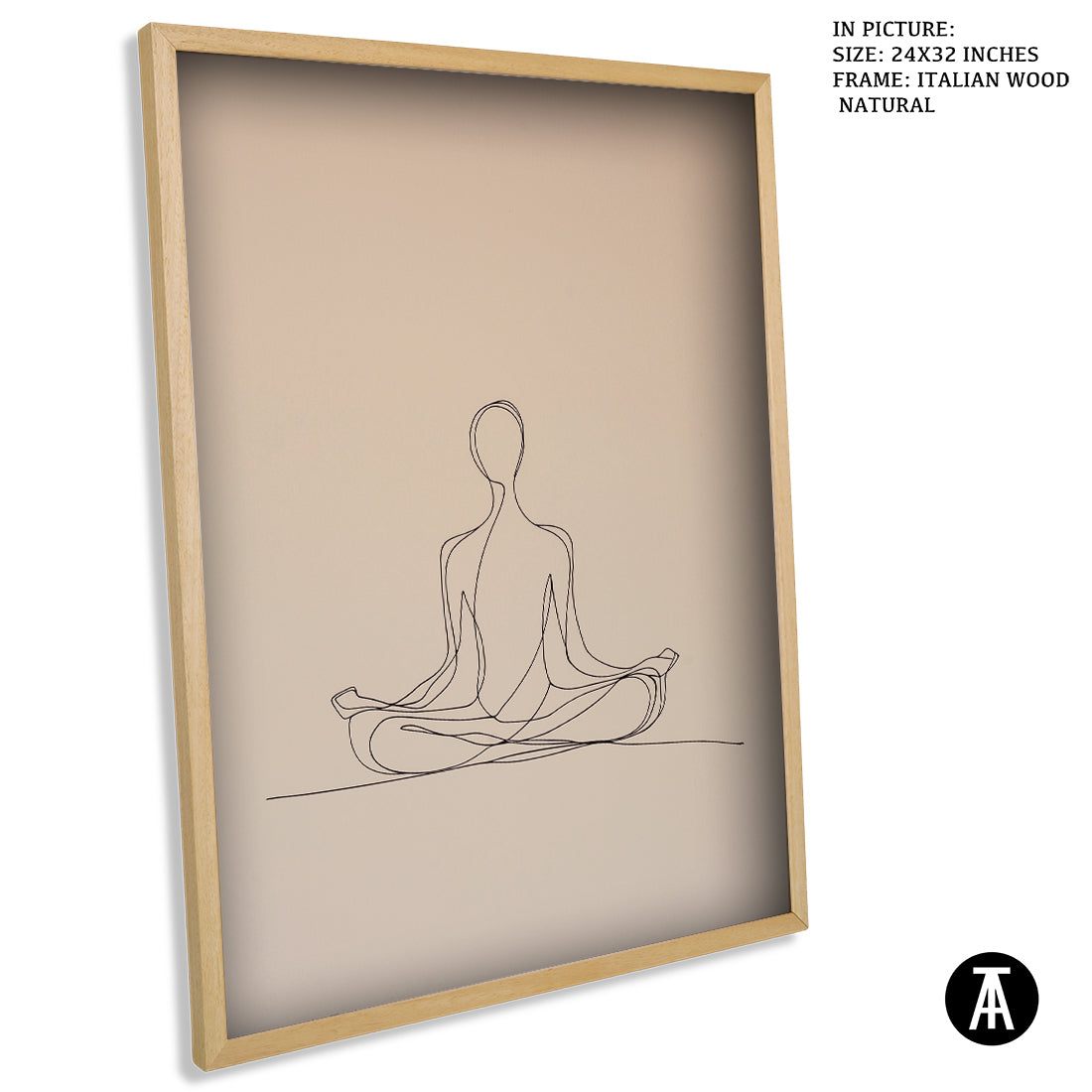 Sample Artwork in Italian Wood Framing Natural