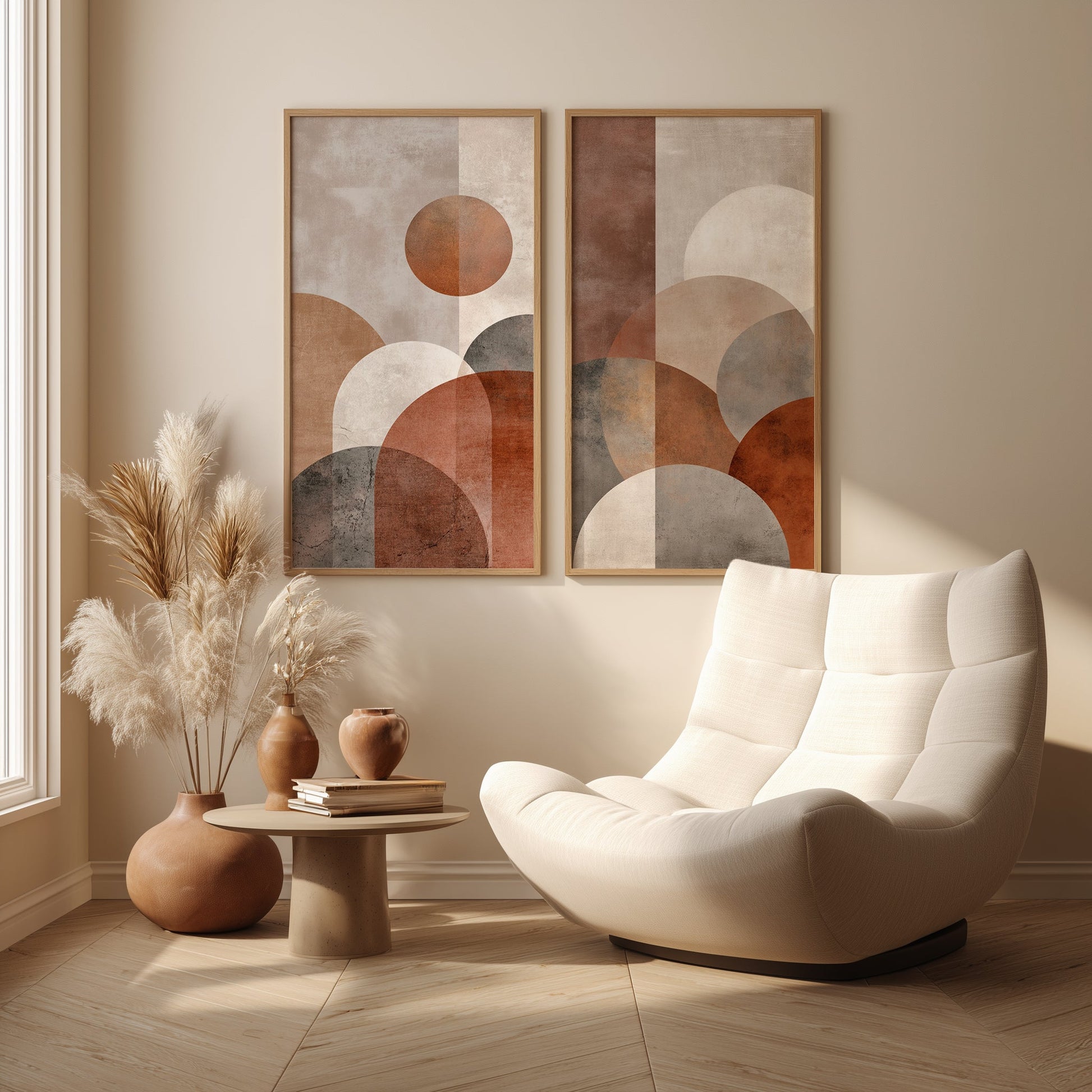 Bauhaus Abstract Painting in a Lifestyle Setting