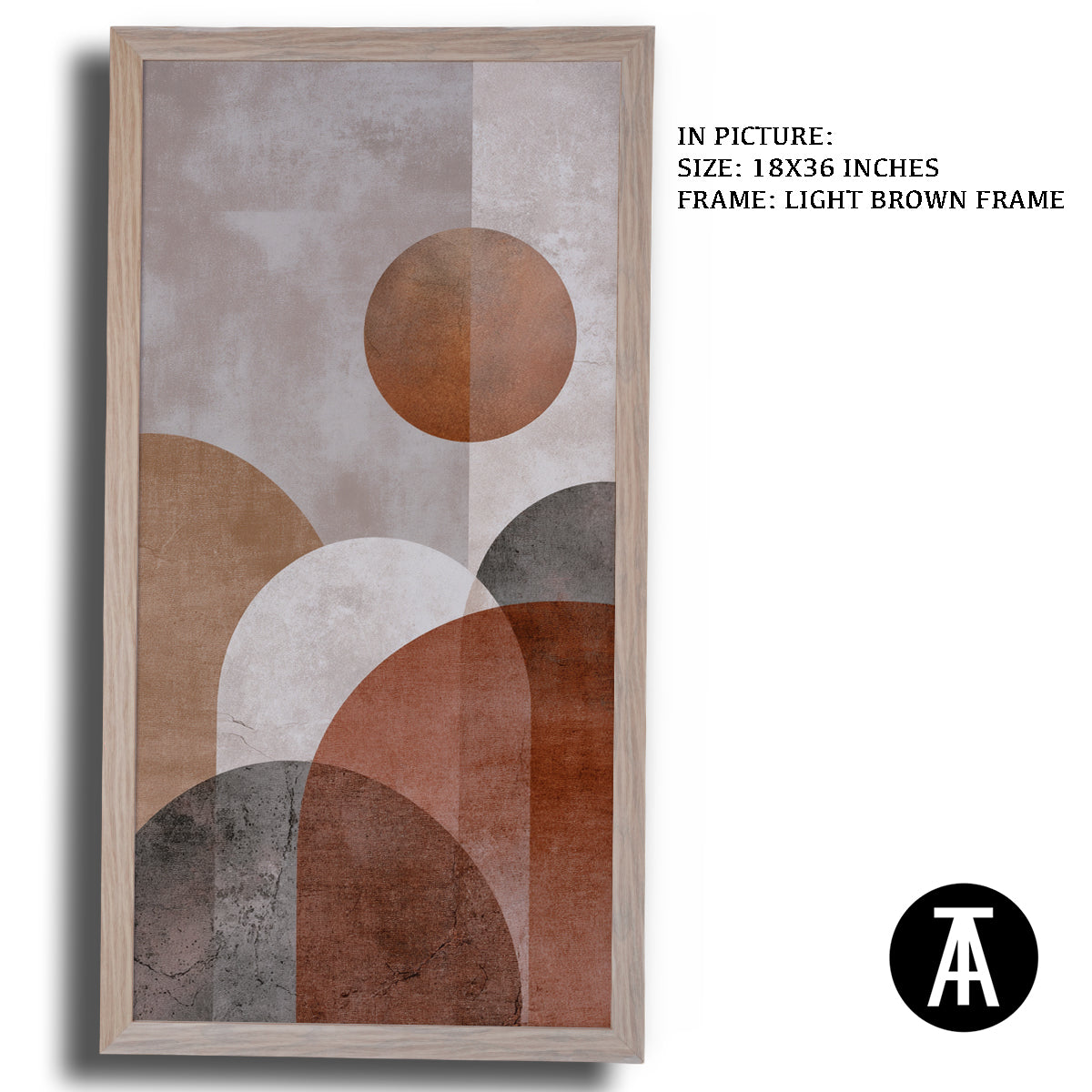 Artwork in Dark Brown Frame