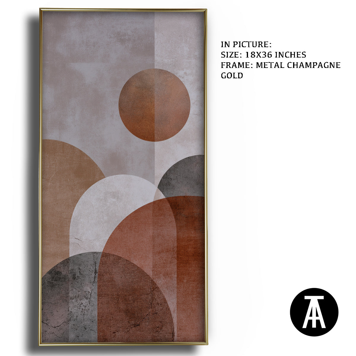 Artwork in Light Brown Frame