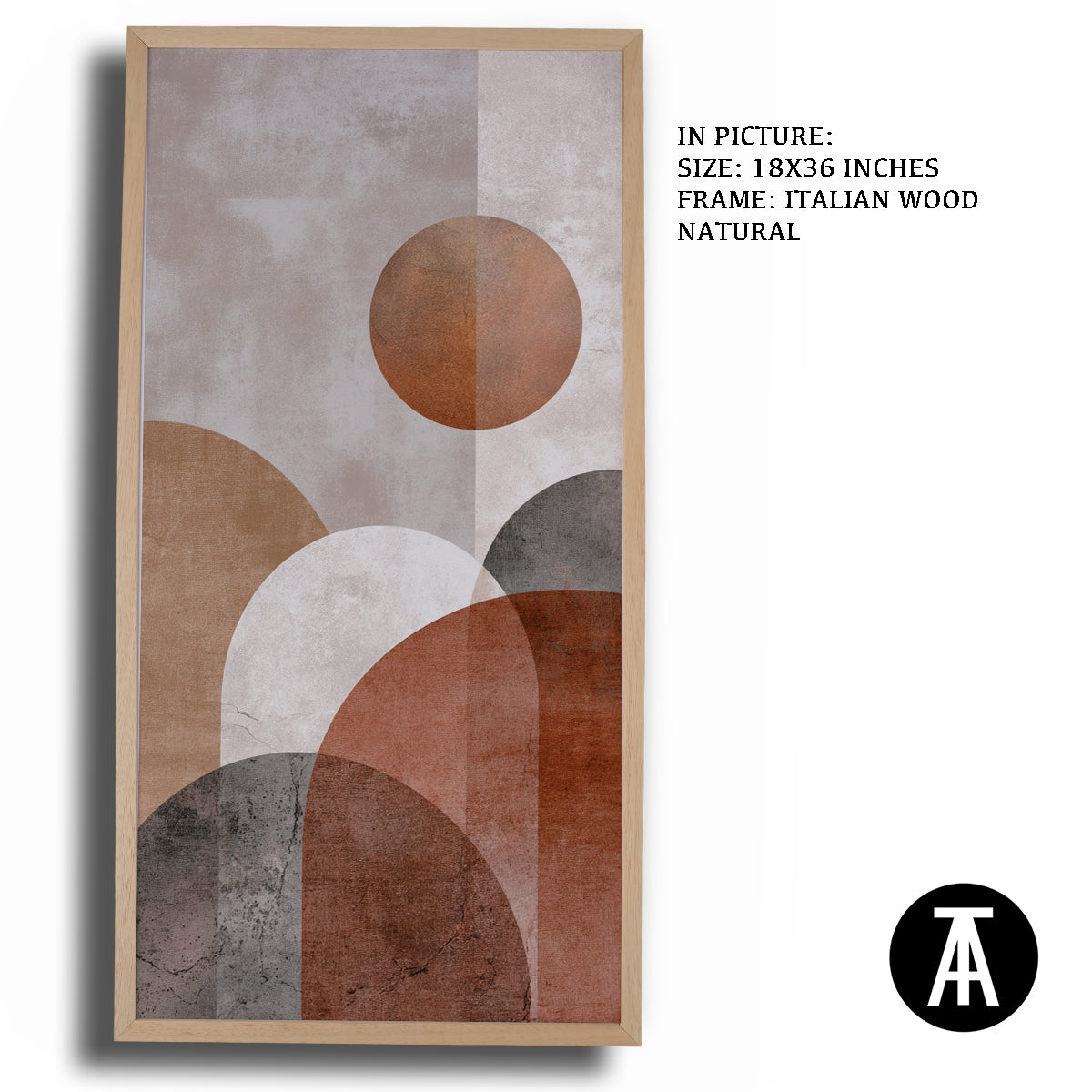 Artwork in Dark Wood Frame