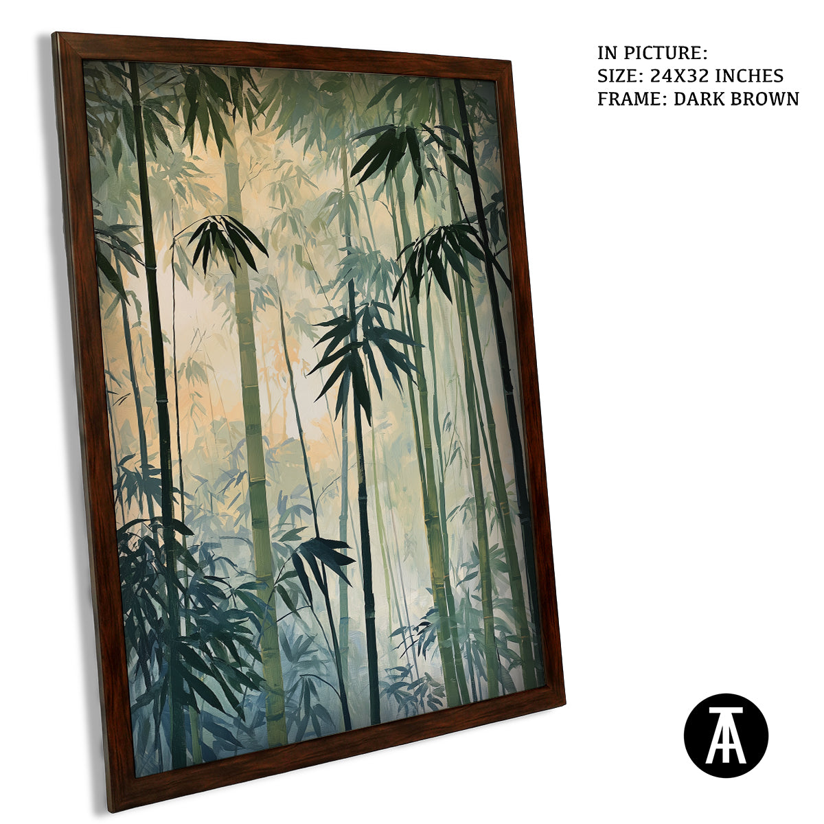 Artwork in Dark Brown Frame