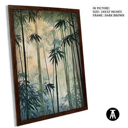 Artwork in Dark Brown Frame