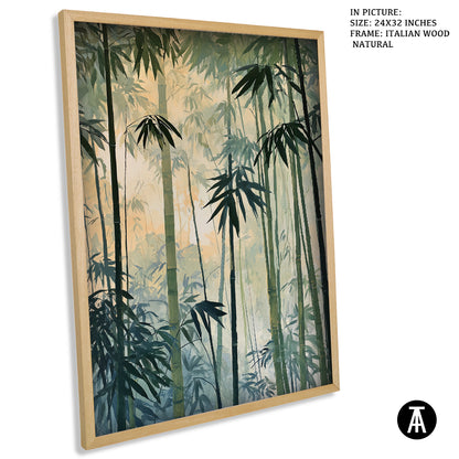 Artwork in Natural Wood Frame