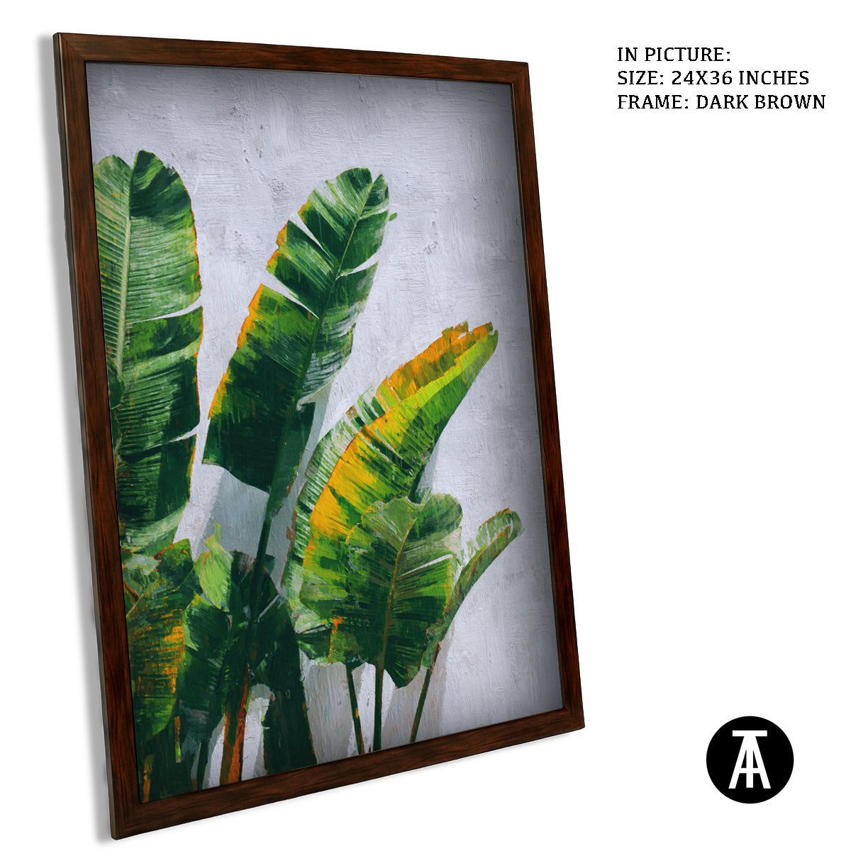 Artwork in Dark Brown Frame