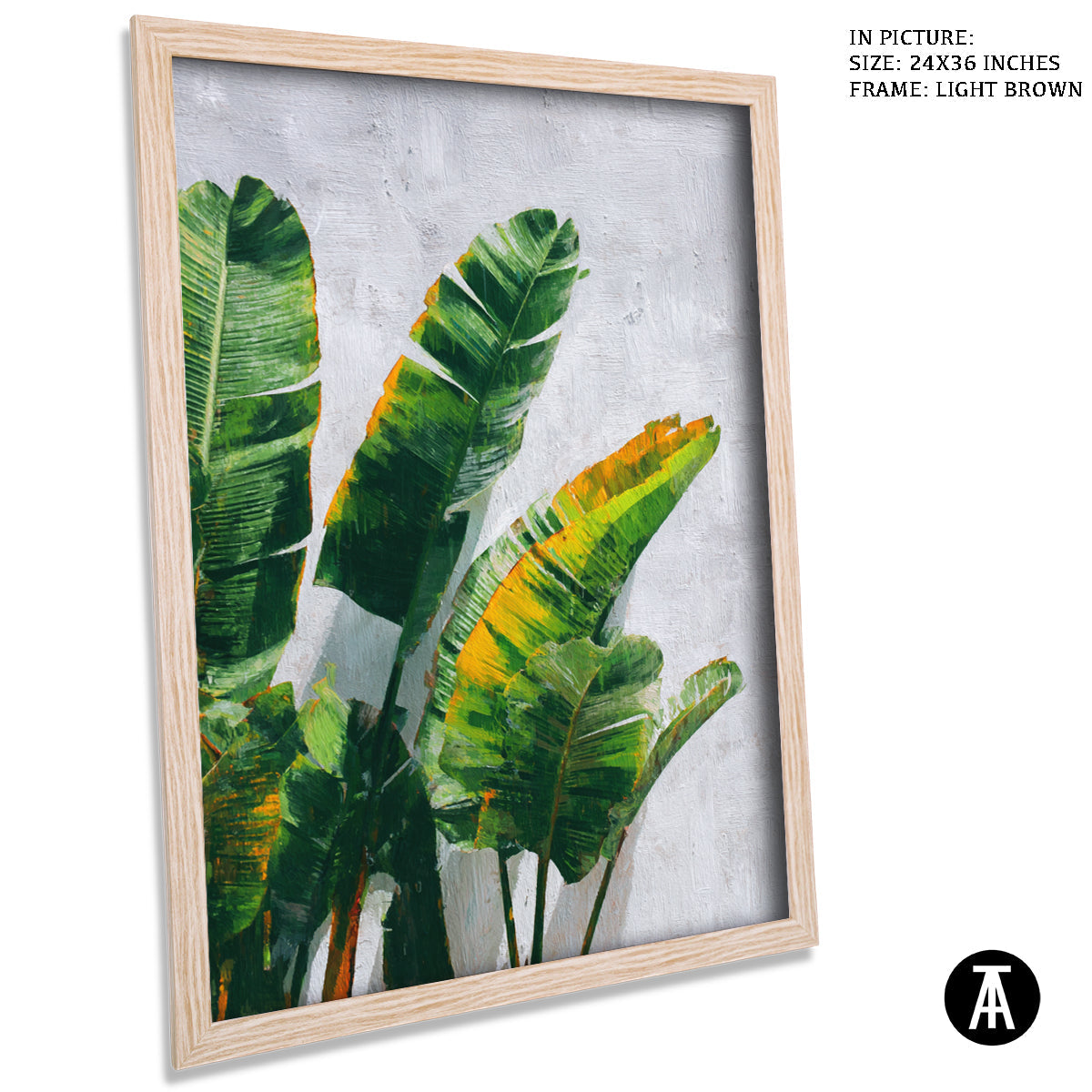 Artwork in Light Brown Frame