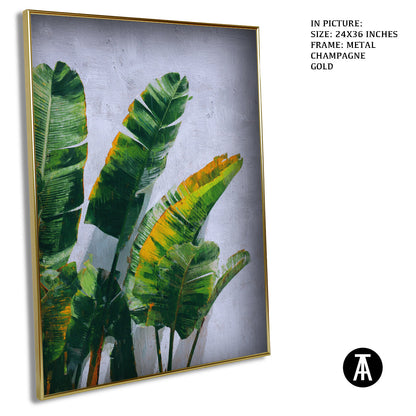 Artwork in Metal Champagne Gold Frame