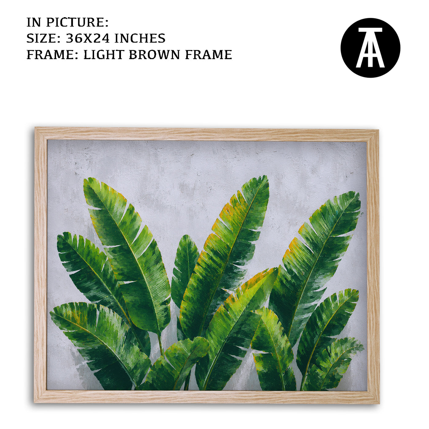 Artwork in Light Brown Frame