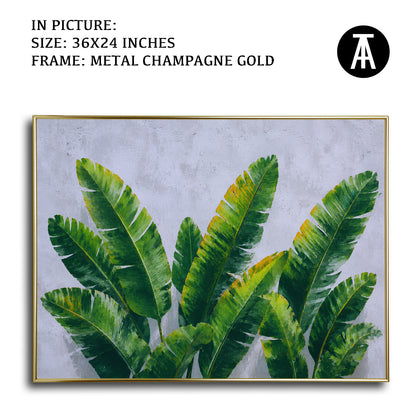 Artwork in Metal Champagne Gold Frame