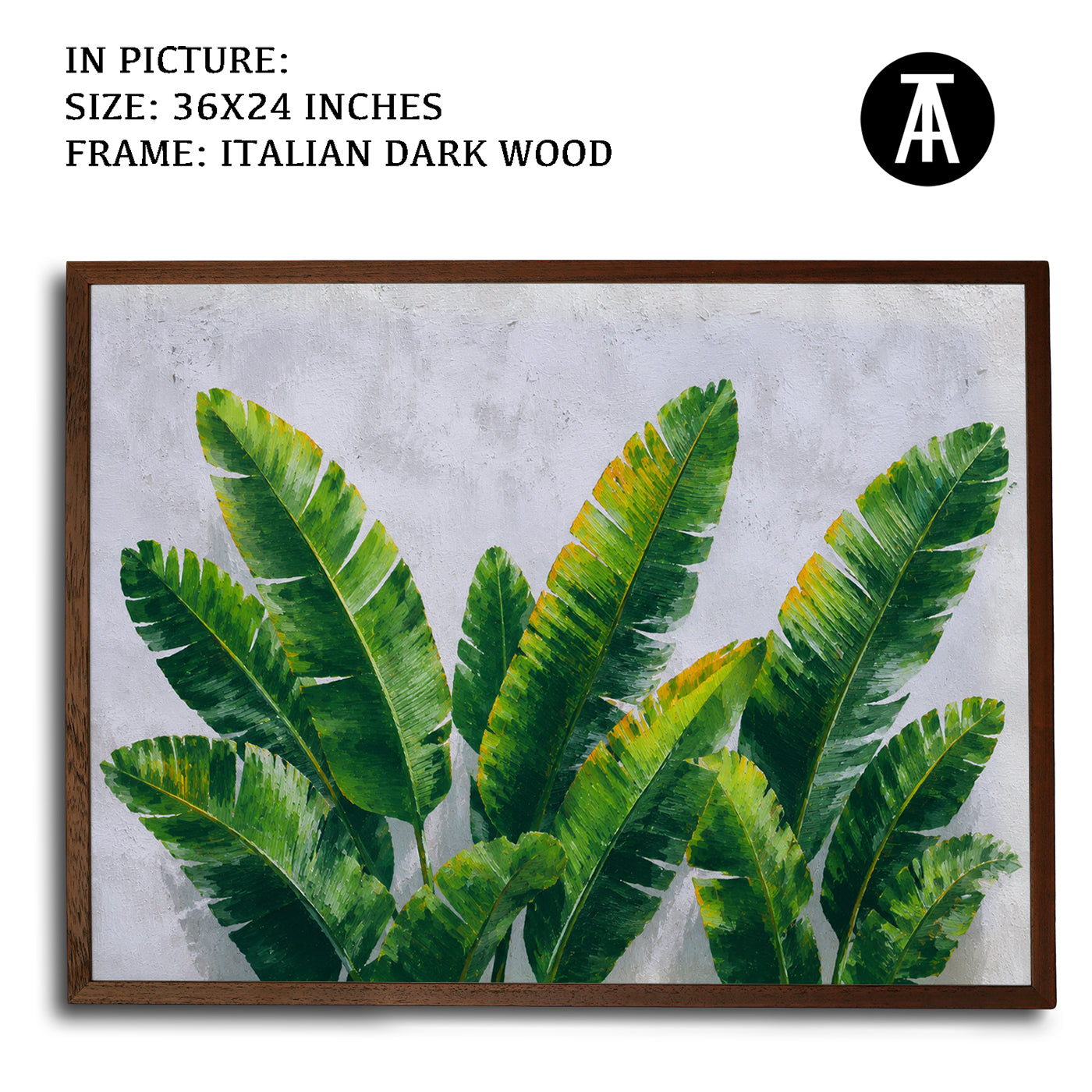 Artwork in Dark Wood Frame