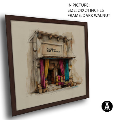 Artwork in Dark Walnut Frame
