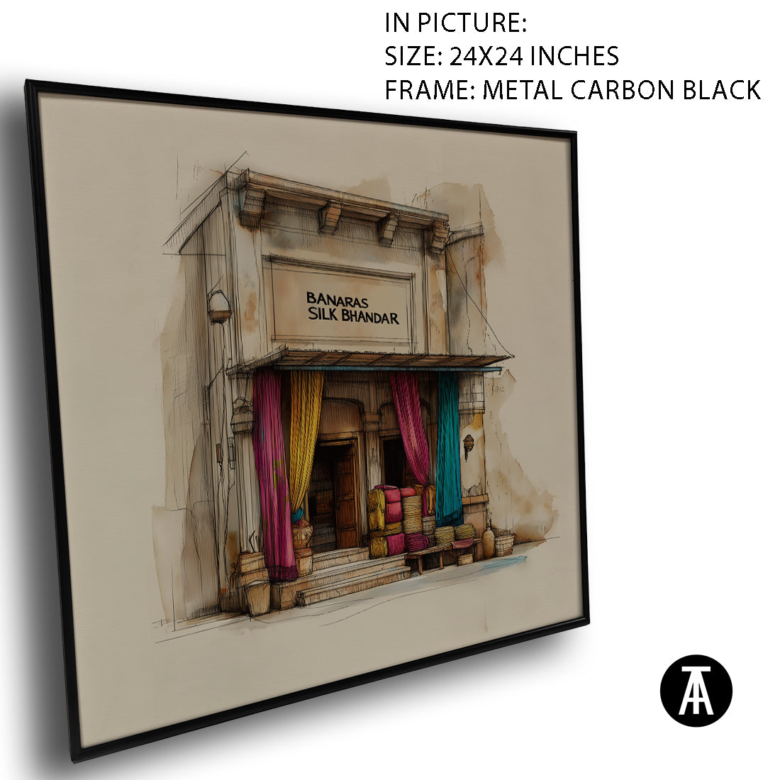 Artwork in Carbon Black Meta Frame