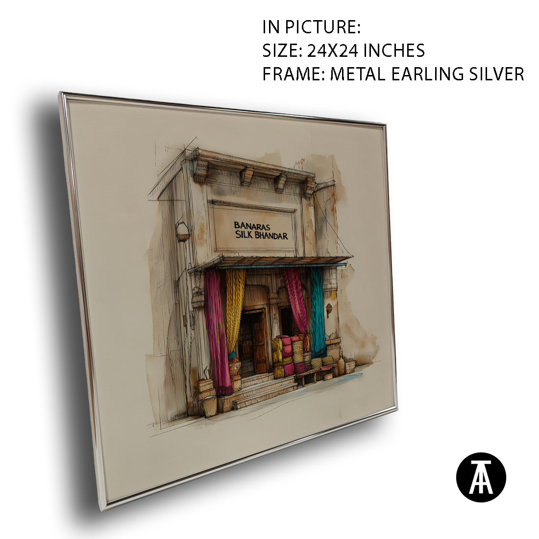 Artwork in Metal Earling Silver Frame