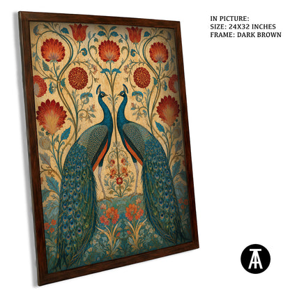 Artwork in Dark Brown Frame