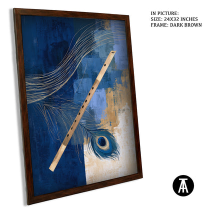 Artwork in Dark Brown Frame