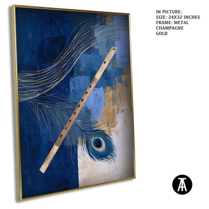 Artwork in Metal Champagne Gold Frame