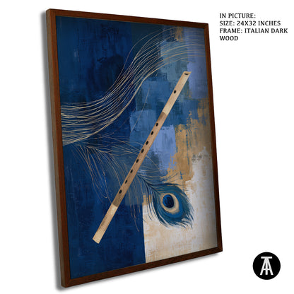 Artwork in Dark Wood Frame