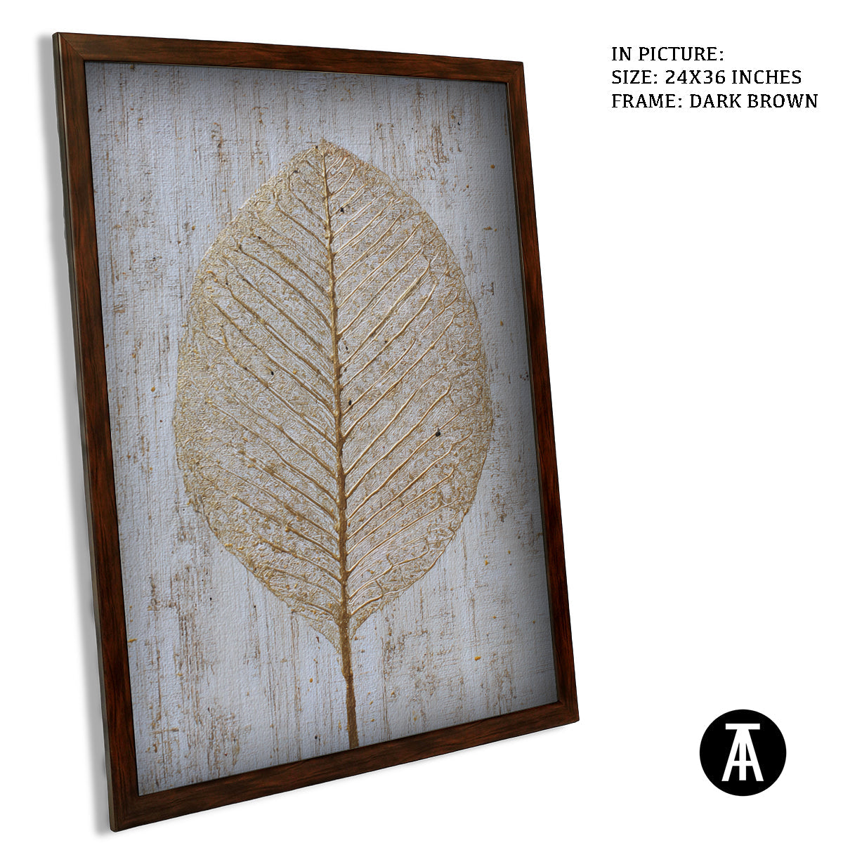 Artwork in Dark Brown Frame