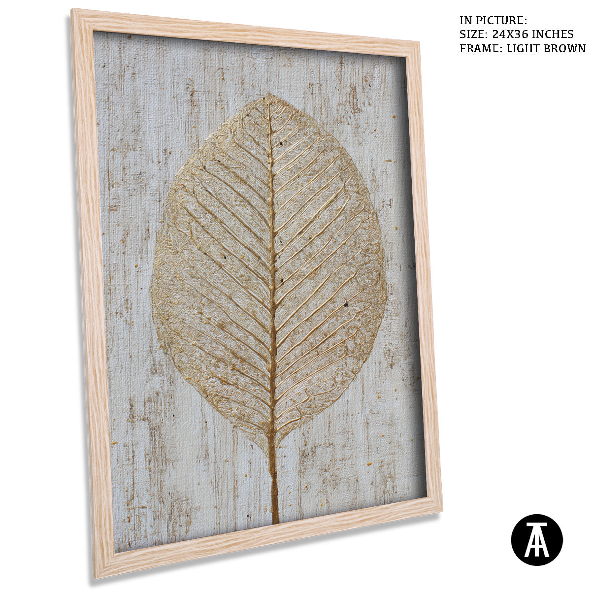 Artwork in Light Brown Frame