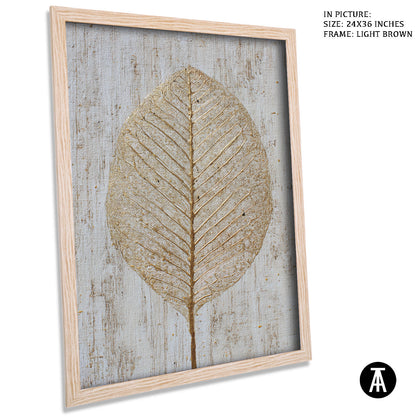 Artwork in Light Brown Frame