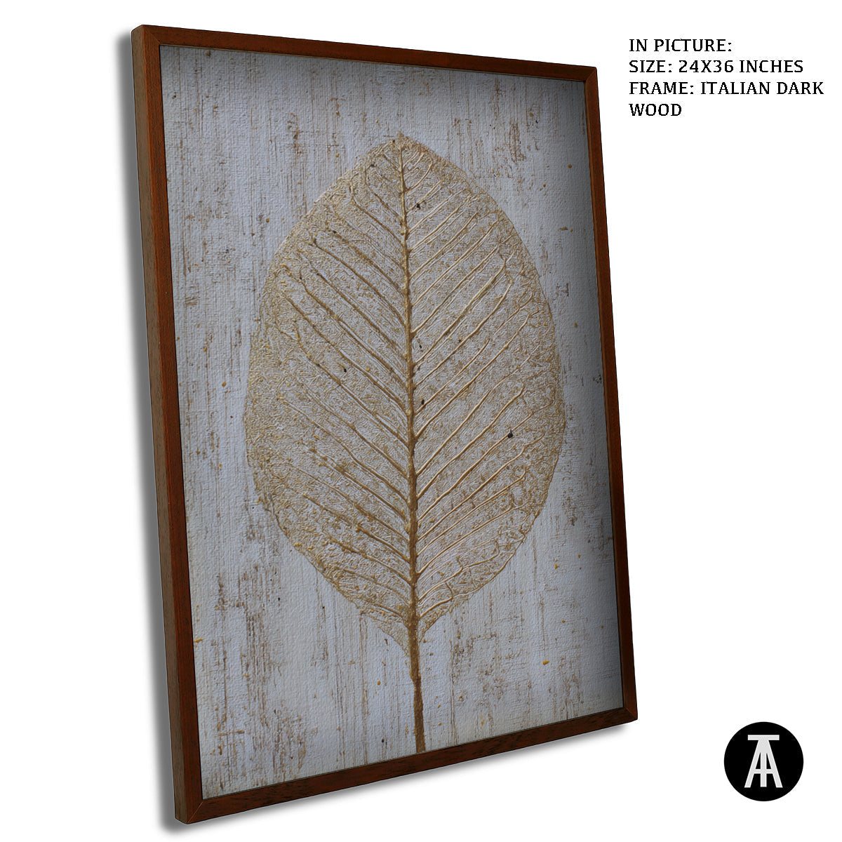 Artwork in Dark Wood Frame