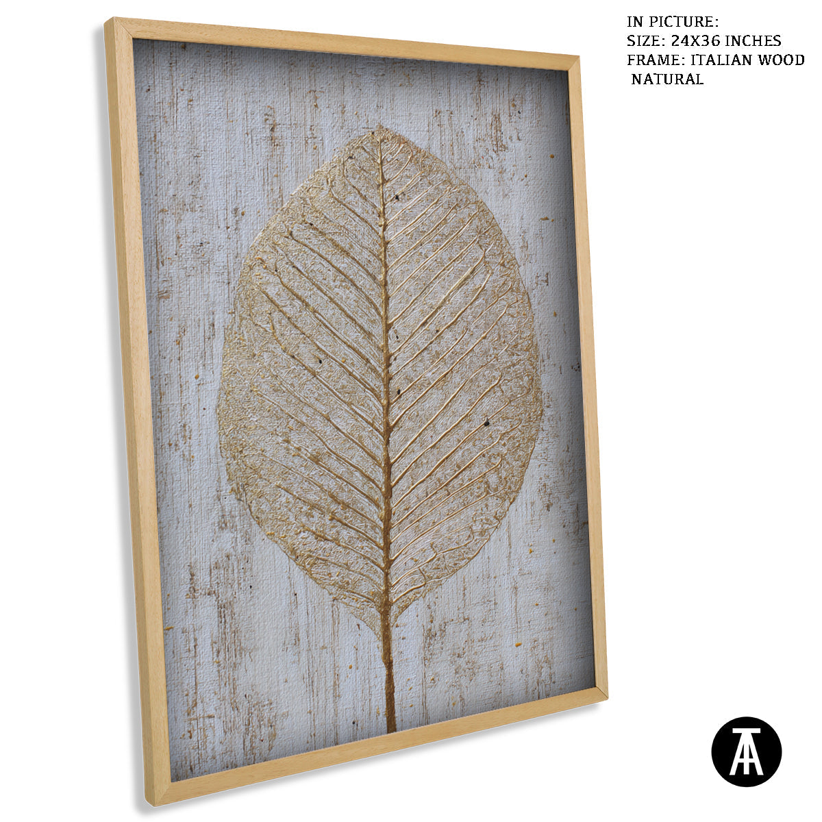 Artwork in Natural Wood Frame