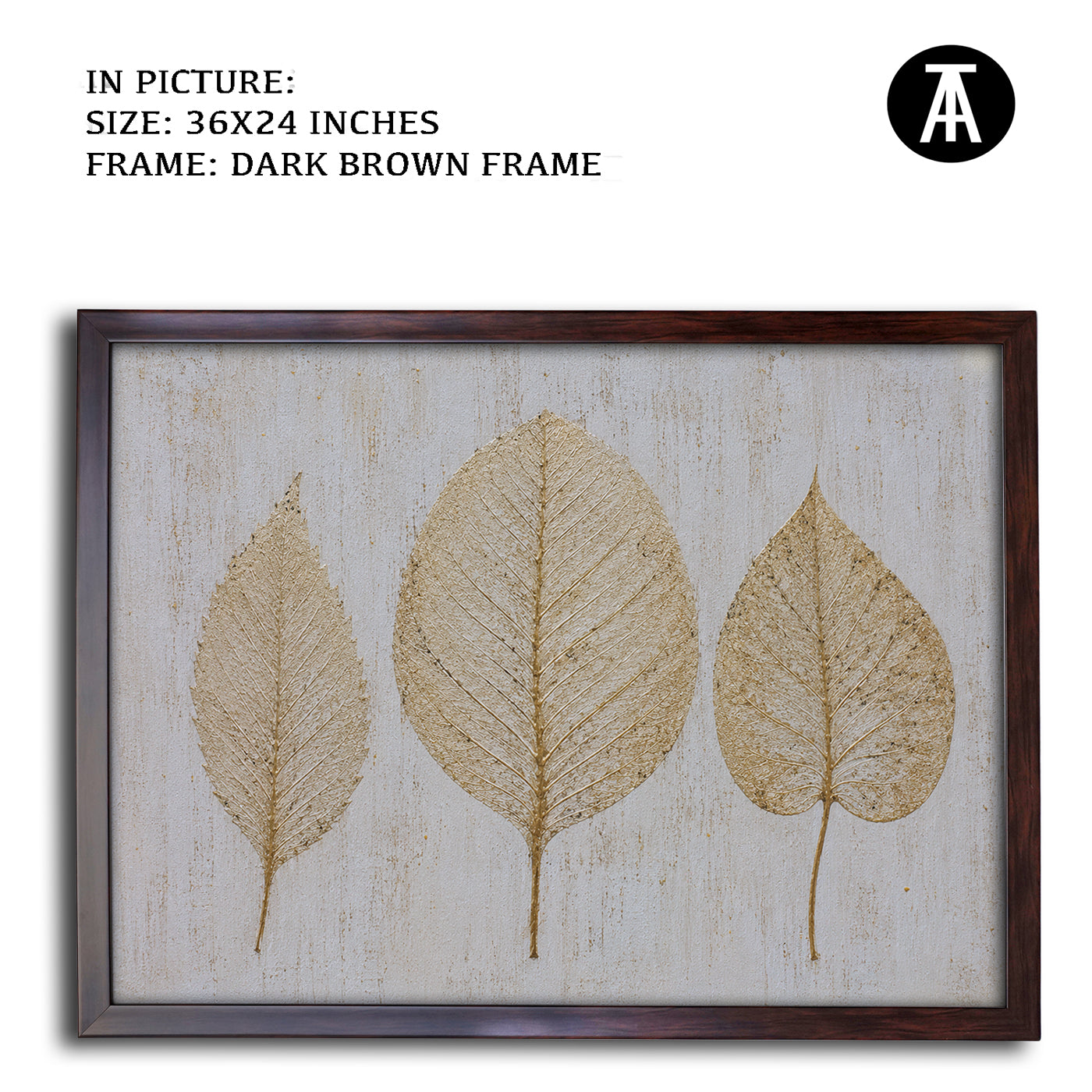Artwork in Dark Brown Frame